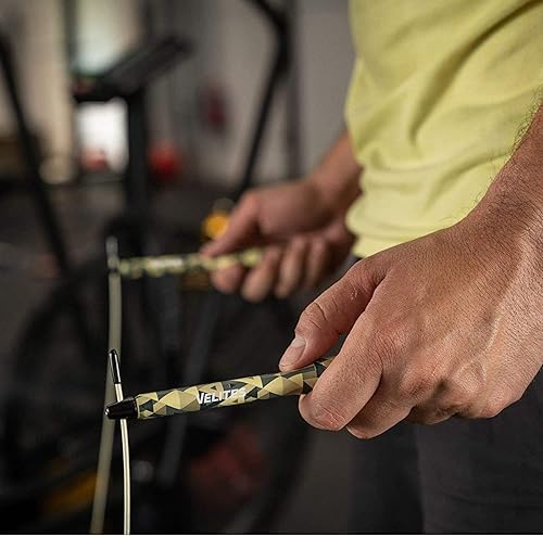 Miniatura 5 de Velites - Cuerda de saltar para Crossfit Fire 2.0  Kamo Special Edition  Cuerda de velocidad pesada para dobles bajos pesas no incluidas). También