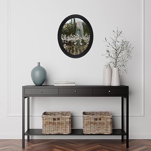 Miniatura 5 de Stein Design Marcos ovalados Marcos ovalados acabados a mano con parte trasera abierta para lienzo, no incluye vidrio ni respaldo, negro, 16 x 20