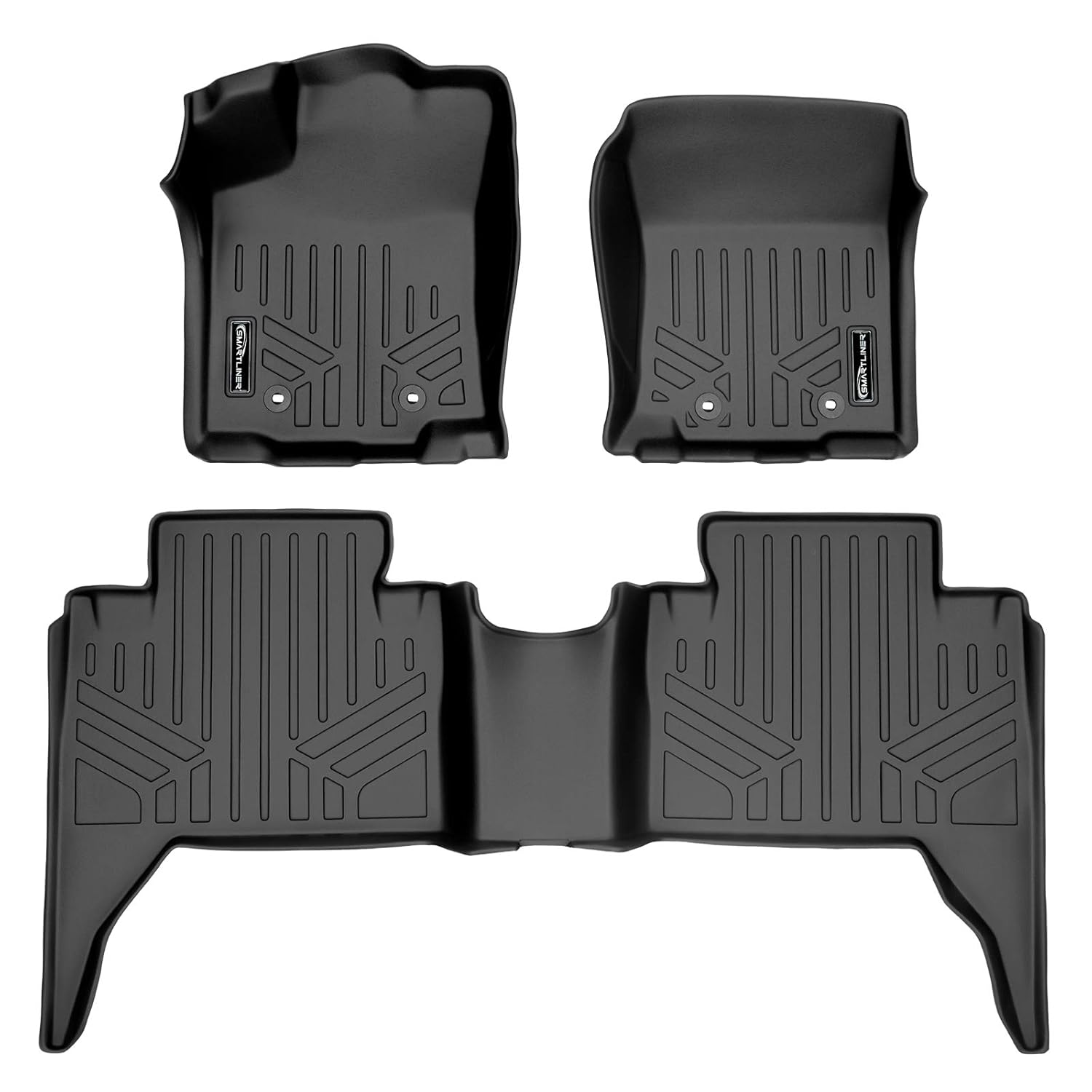 MAXLINER Custom Fit Floor Mats 2 Row Liner Set Compatible with 2018-2023 Toyota Tacoma