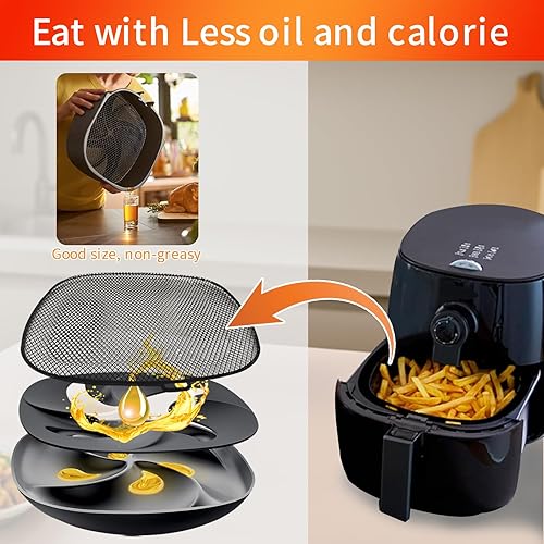 Miniatura 4 de Accesorios para freidora de aire para Philips, bandeja de goteo cuadrada de 7.2 pulgadas para Philips HD9741 3QT bandeja rack compatible con HD9641