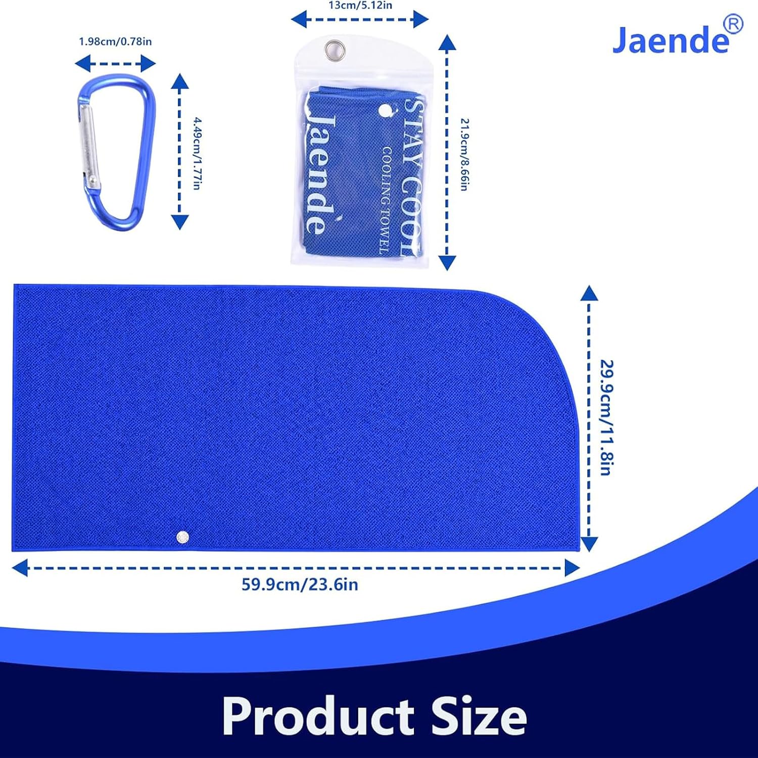 Jaende 4Pack Cooling Hoodie Towel, UPF 50+ Sun Protection Ice Towel, Instant Cooling Towels for Neck and Face, Perfect for Sports, Gym, Workout, Yoga, Running & Hot Weather