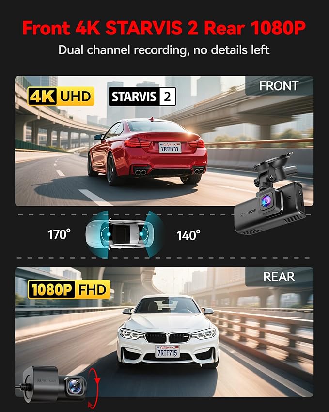 Dash Cam Front and Rear detail 3