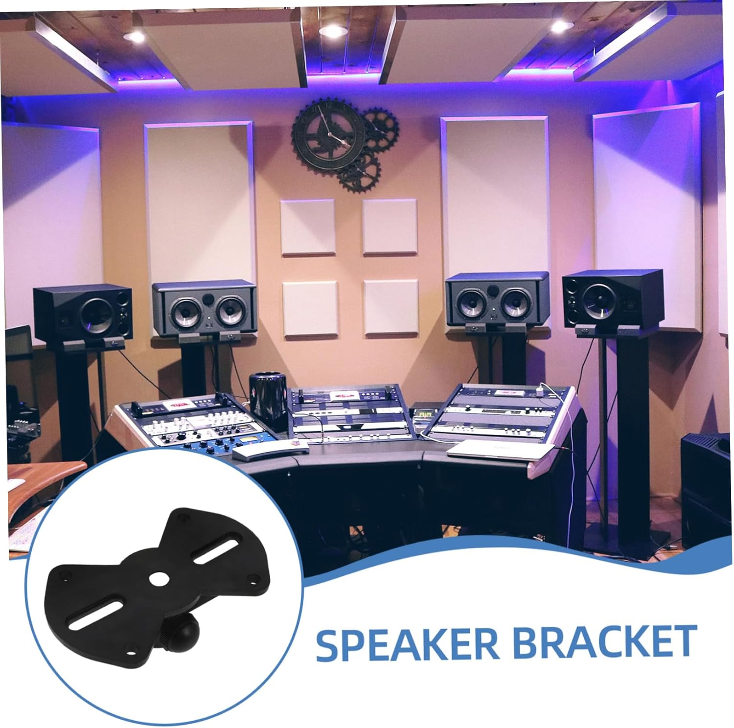 Kisangel 10pcs Speaker Stand Stable Base Tray for Desktop Speakers Supports Sound Equipment for Home Studio Use