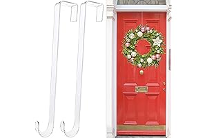 Wreath Hangers for Front Door,12" Clear Wreath Door Hanger,2 Pack Wreath Hanger...