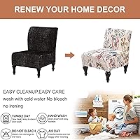 Vista 7 de Funda para Silla Sin Brazos Eco-Ancheng Desmontable Fundas para Sillas Decorativas Sin Brazos Lavables Funda para Silla Deslizante Sin Brazos Funda