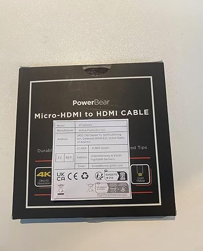 Miniatura 8 de PowerBear - Cable HDMI 4K 10 pies, nailon trenzado y conectores dorados Pack de 1 6 patas Negro