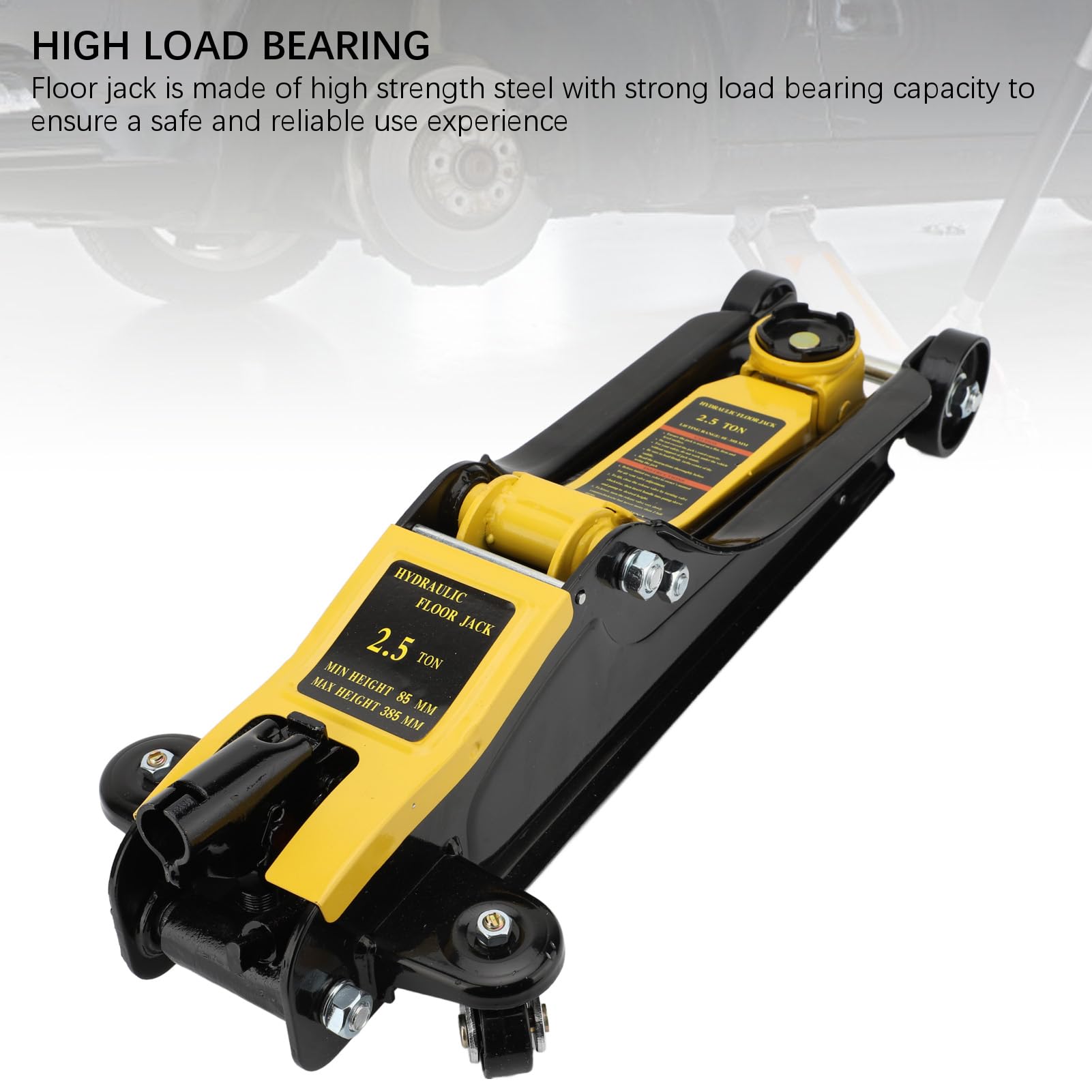 Ultra Low Hydraulic Floor Jack, 2.5T Lifting with Single Pump, High Strength Steel, Non Slip Disk, Compact & Lightweight, for Chassis of Car Maintenance, Ideal for Car Repair