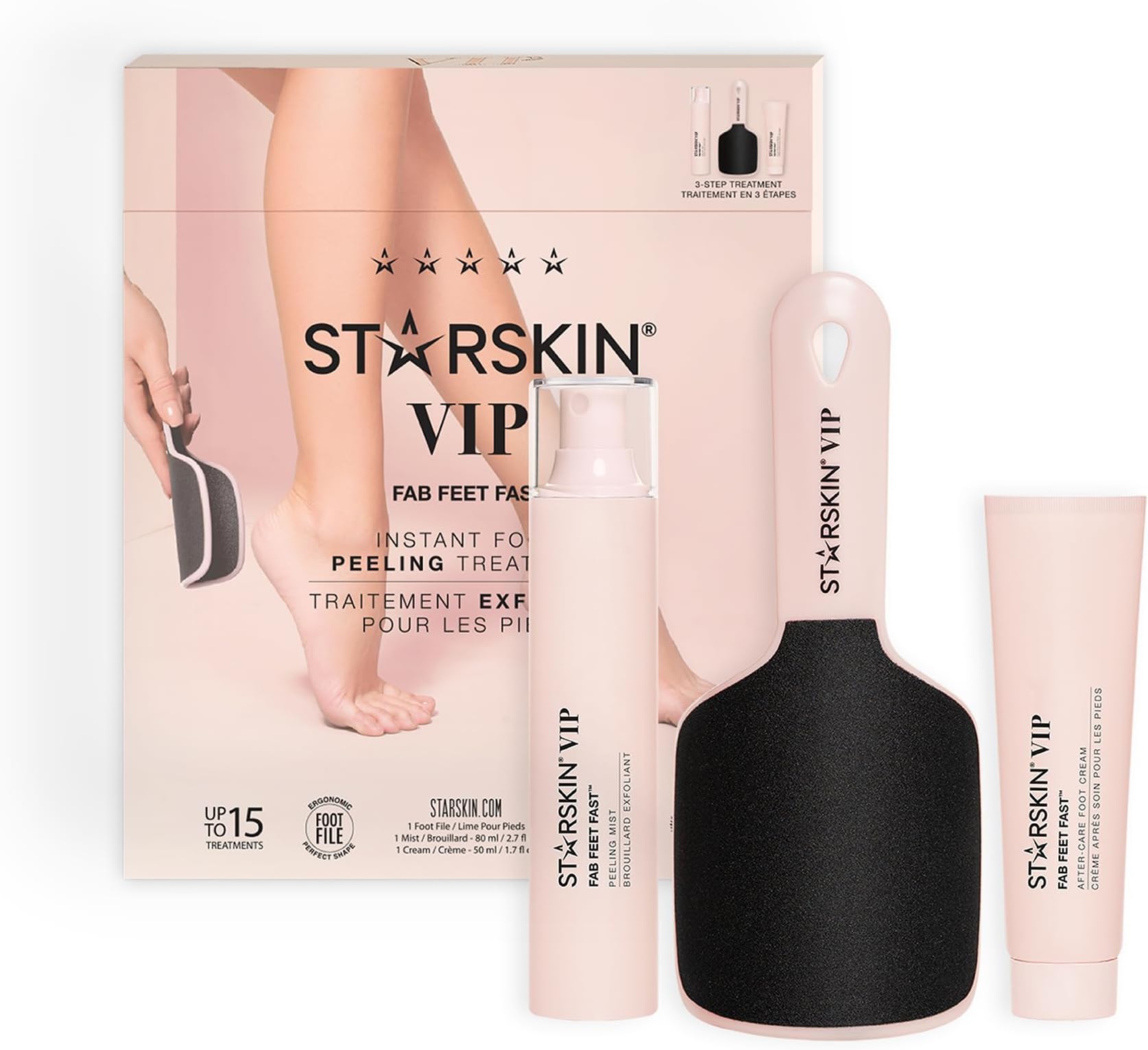 STARSKIN Fab Feet Fast, Instant Foot Peeling Spray, Foot File & Foot Cream for Soft & Smooth Skin, Premium Callus Remover for Rough Cracked & Dry Feet