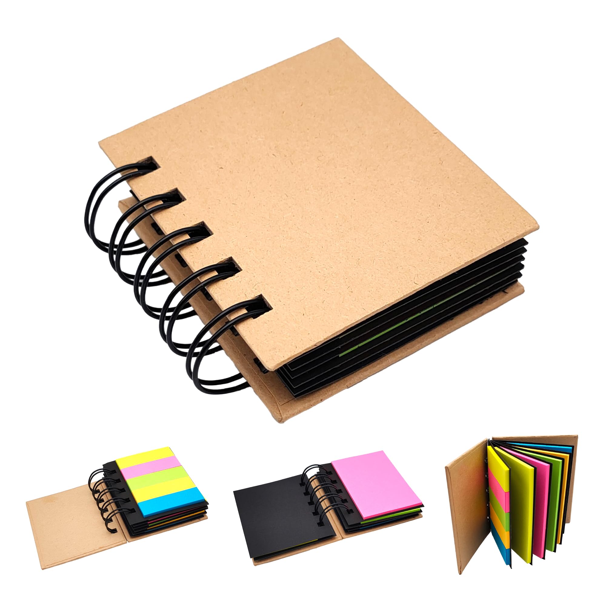 Eco Friendly Sticky Notes & Page Markers, 250 Pcs Colourful Kit for Notes Study, Office and Organization