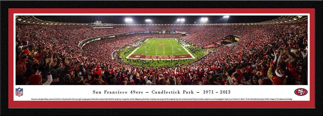 Blakeway Worldwide Panoramas, Inc. San Francisco 49ers - Final Game at Candlestick Park - Panoramic Print