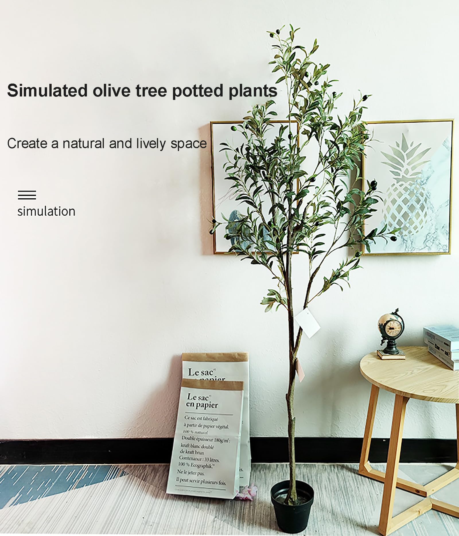 Albero Di Ulivo Artificiale 150 Cm, Pianta Finta Realistica Per Interni