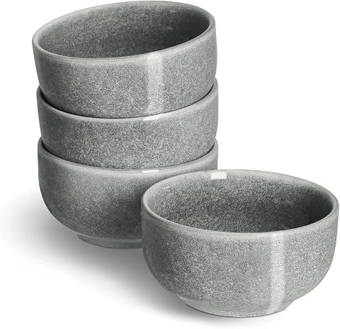 SPRINGLANE Schale klein 4er-Set - Geschirr Misty Cliff, Grau, Steingut Tafelservice