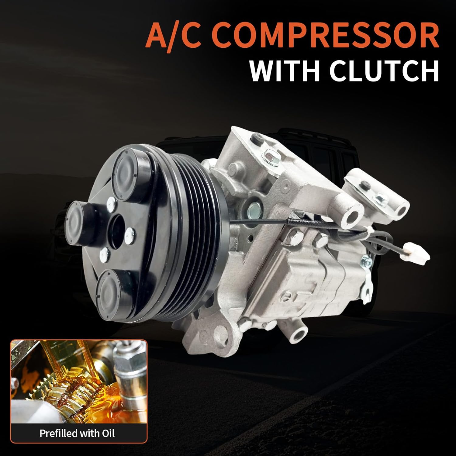 CO 10759C AC Compressor & A/C Clutch, A/C Ports 5 Grooves Replacement for Mazda 3 2004-2009 Mazda 3 Sport 2009 Mazda 5 2006-2010 2.0L 2.3L