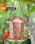Solar Bird Feeders pour la suspension extérieure - Nourriture d'oiseaux sauvages de qualité supérieure, pré-découpée, résistant aux intempéries et à l'eau, décoration extérieure et de jardin