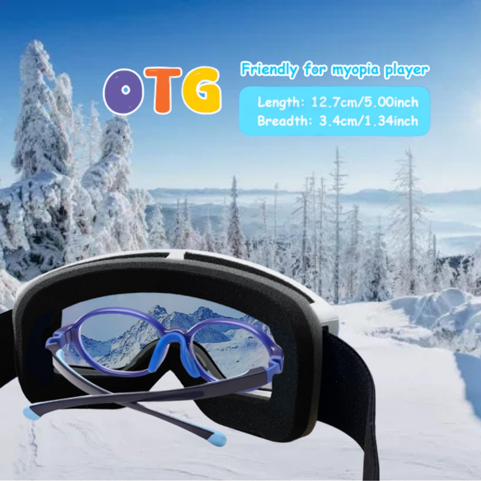 EXP VISION Skibrille Anti Fog Eltern-Kind Schneebrille Set, 100% UV Schutz OTG Snowboardbrille für Männer, Frauen, Jugendliche, Kinder