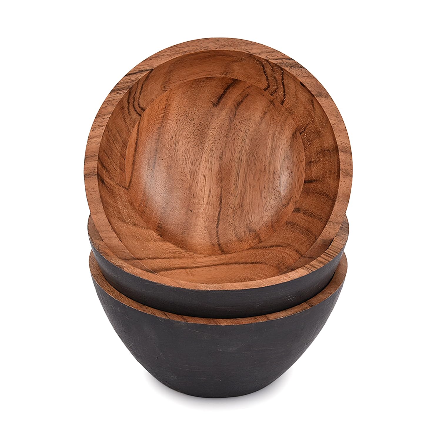 Palline Decorative In Legno Di Acacia - Set Da 10 Per Centrotavola O Vassoi (5.08cm) - Foto 8