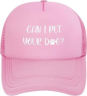 ONVOWO Can I Pet Your Dog Funny Gifts Baseball Hats for Men Women Pink Baseball Caps for Men Trucker Hat Trucker Cap Dad Hat