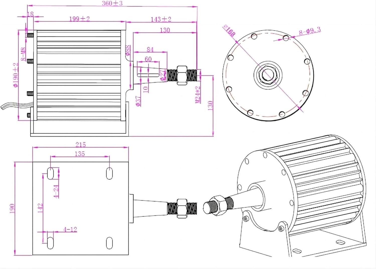 20KW Wind Generator 220V 380V 500Rpm AC DC Power Magnetic Dynamo Water Hydro Alternator(Taper Shaft,48V)