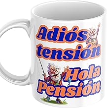 Retirement Mug – Original Gifts for Retirees – Ceramic AAA Quality 350 ml – Microwave and Dishwasher Resistant – Fun Design Fishing Goodbye Tension Hi Guesthouse