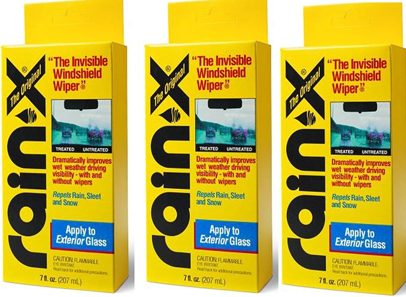 RainX Glass Treatment Original Squeeze Bottle 7oz (3 Pack