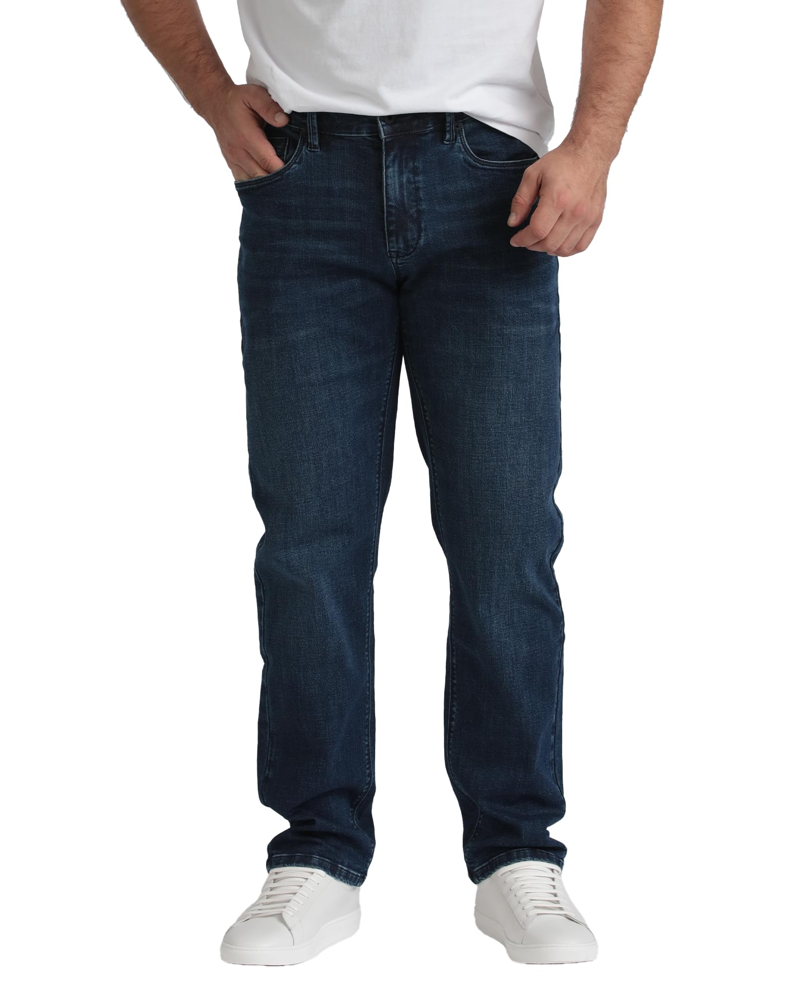 Kenneth Cole REACTION Athletic Fit Jeans for Men - Soft and Flexible Stretch Jeans - Mens Jeans Roomier