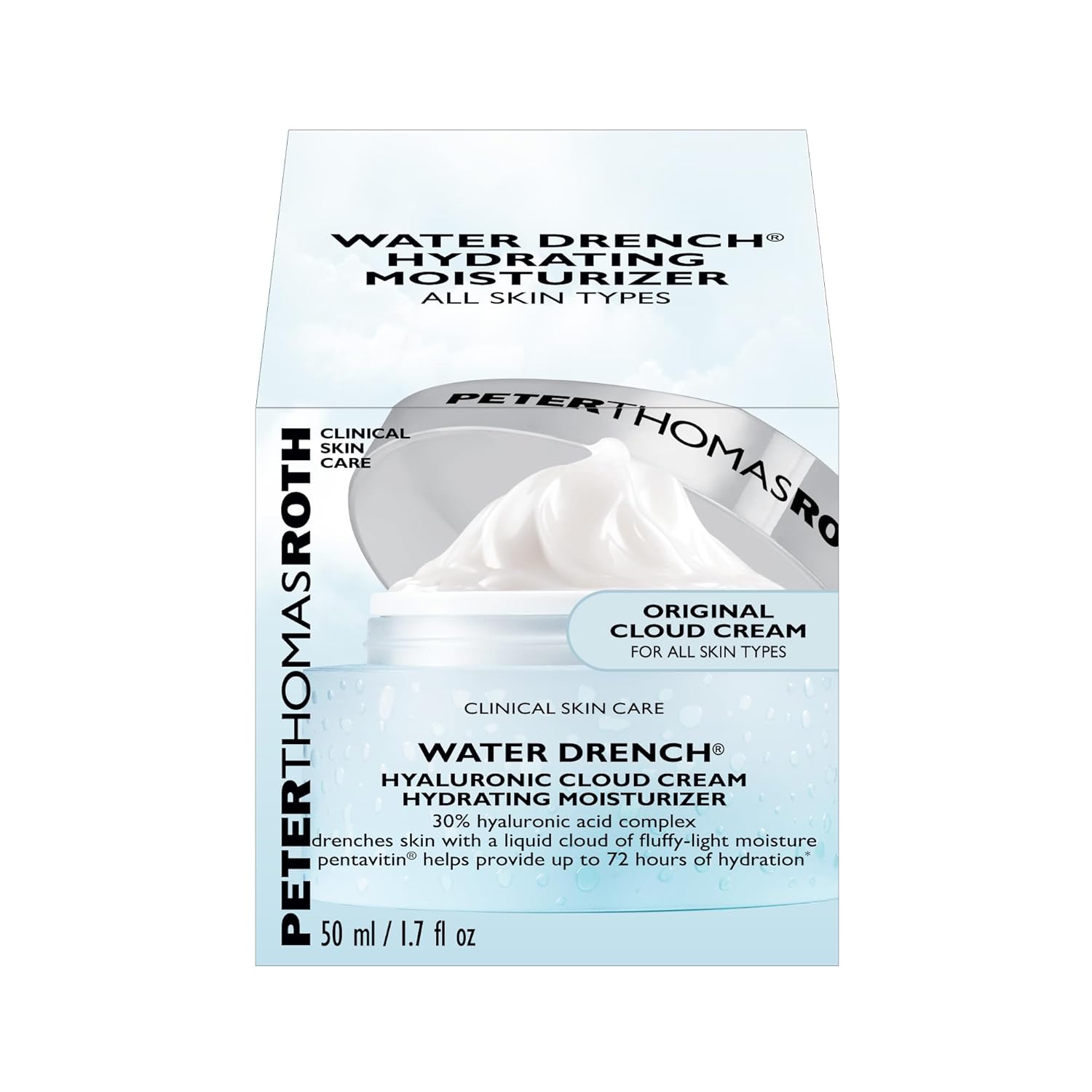 Peter Thomas Roth | Water Drench® Hyaluronic Cloud Cream | Hydrating Moisturizer for Face, Up to 72 Hours of Hydration for More Youthful-Looking Skin, Fragrance Free - Image 2