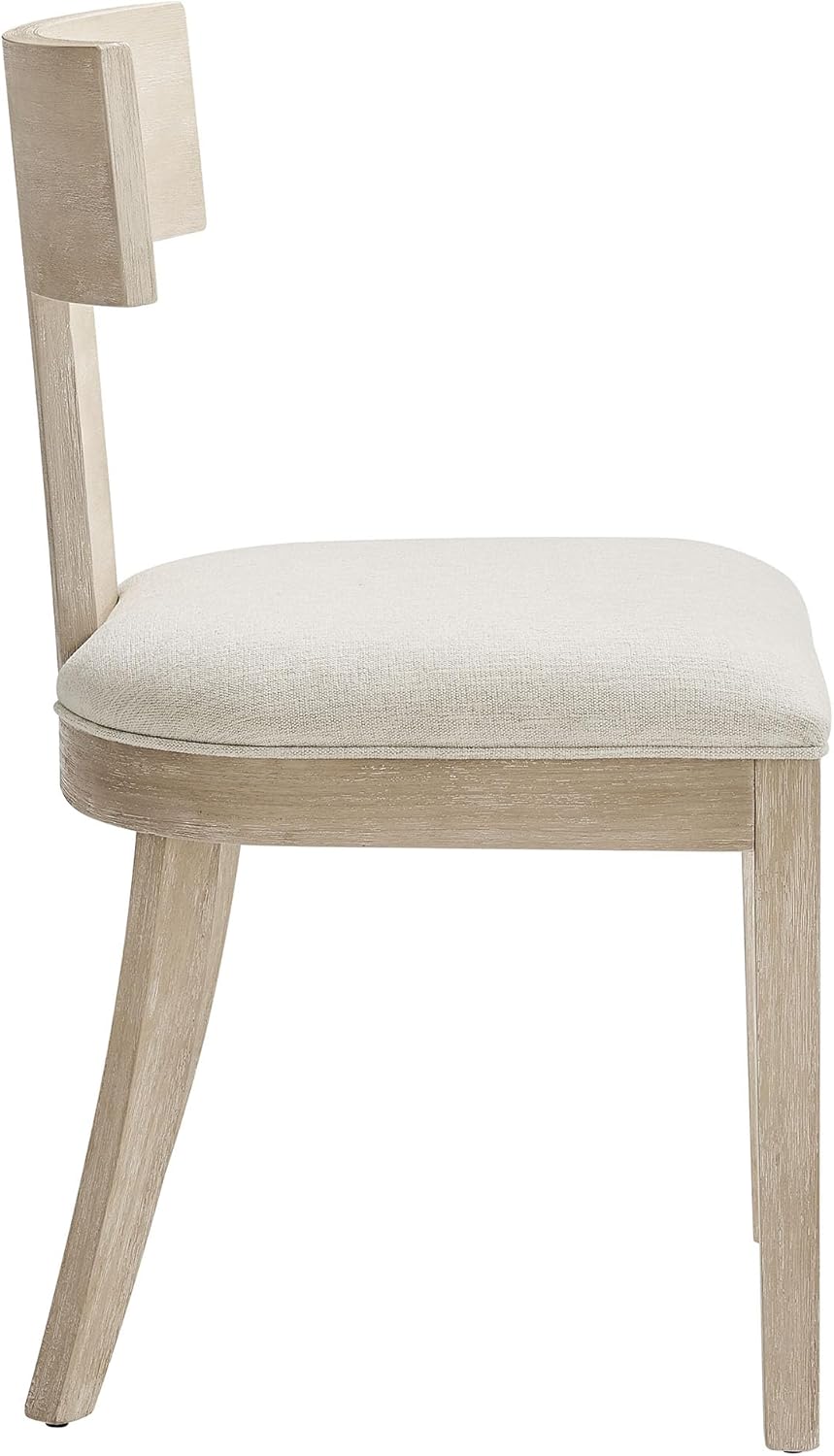 Modway Peregrine Upholstered Dining Chairs in Natural Heathered Weave Ivory