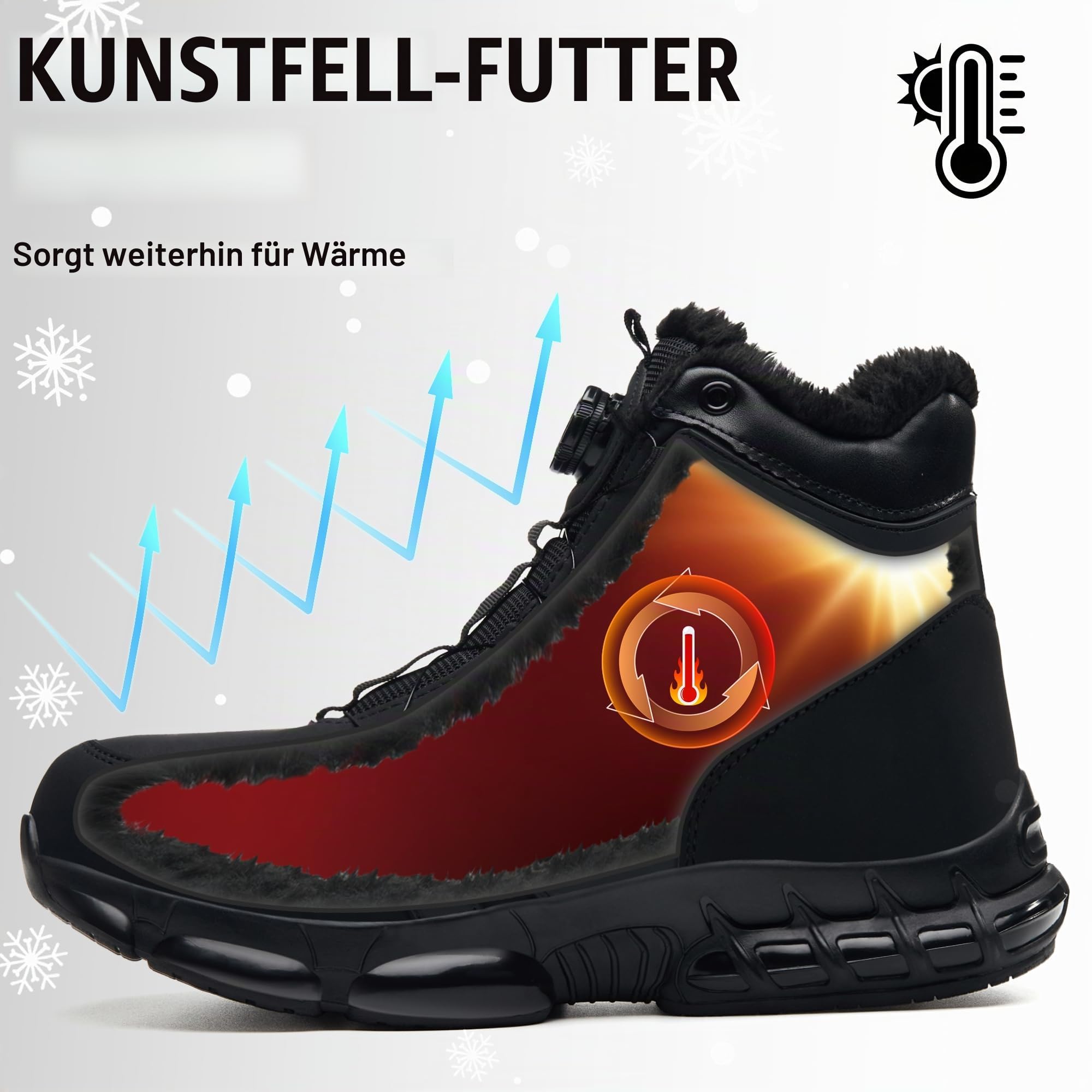 Arbeitsschuhe Winter Warm Sicherheitsstiefel Leicht Herren Damen
