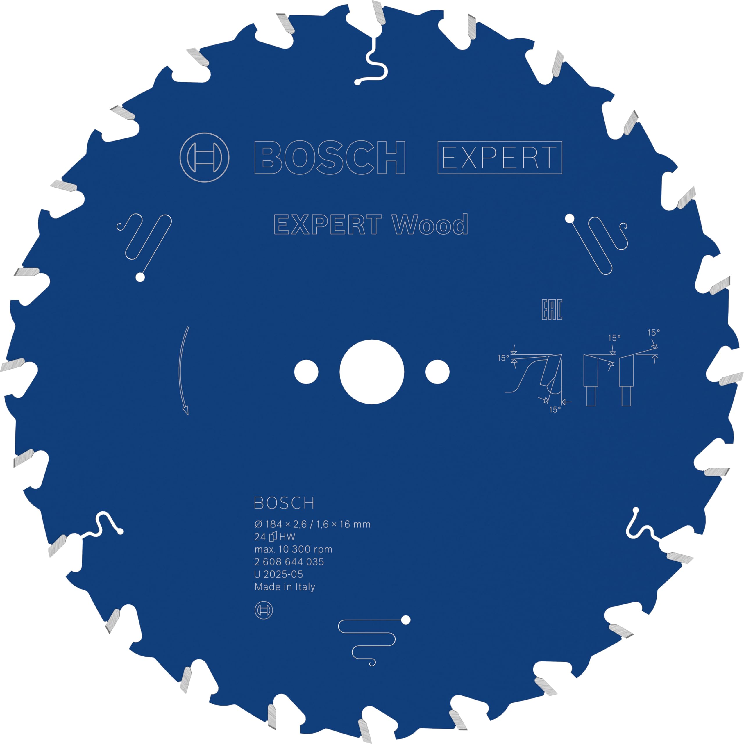Bosch 2608644035 dairesel testere bıçağı Expert for Wood, Mavi, 2608644035, 0 watts, 0 volts