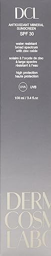 Miniatura 2 de DCL Skincare Protector solar mineral antioxidante SPF 30,17.5% de óxido de zinc, resistente al agua, seguro para arrecifes (sin octinoxato y