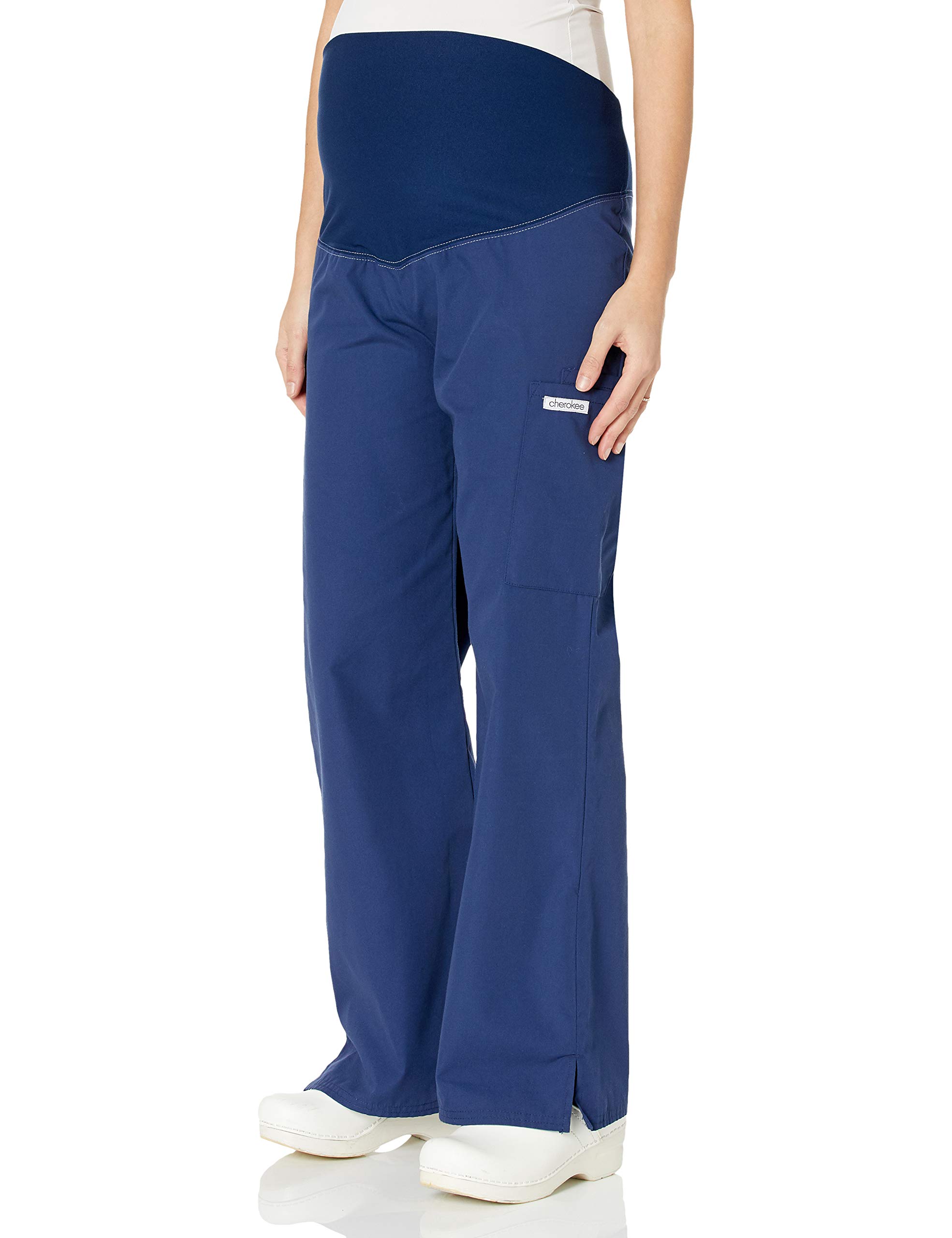 CherokeeWomen's Maternity Elastic Waist Scrubs Pant, Petite