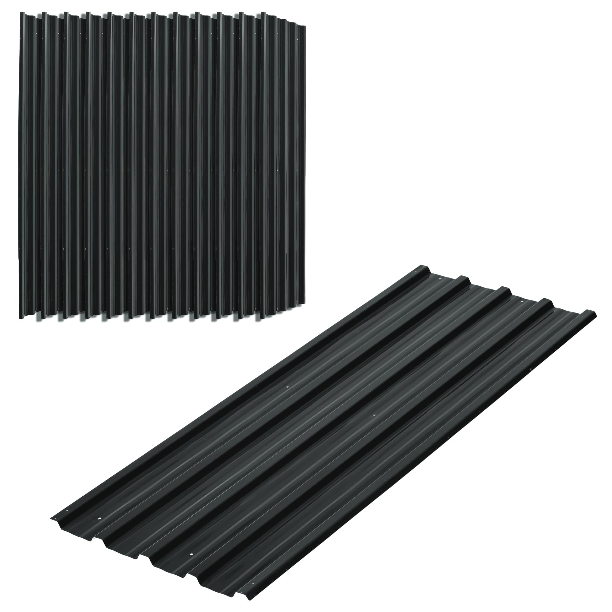 Outsunny Pack Of 12 Metal Roofing Sheets For GreenhouseDark Grey from B&Q