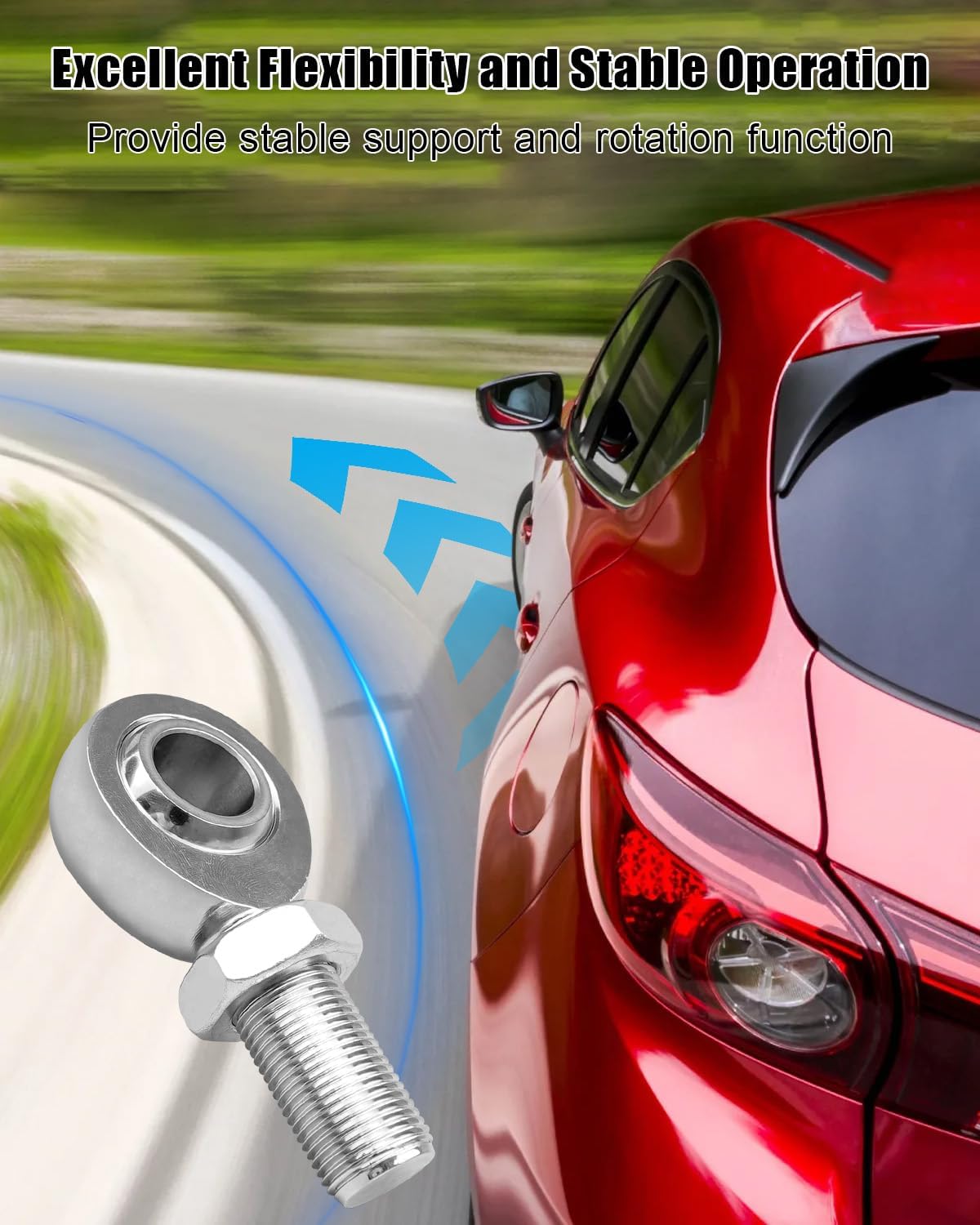 3/4" Heim Joints Rod End Kit, .750" Chromoly Left and Right Hand Thread Heim Joint Rod End Kit, Stainless Steel with Jam Nut for Steering Shaft Support and Suspension