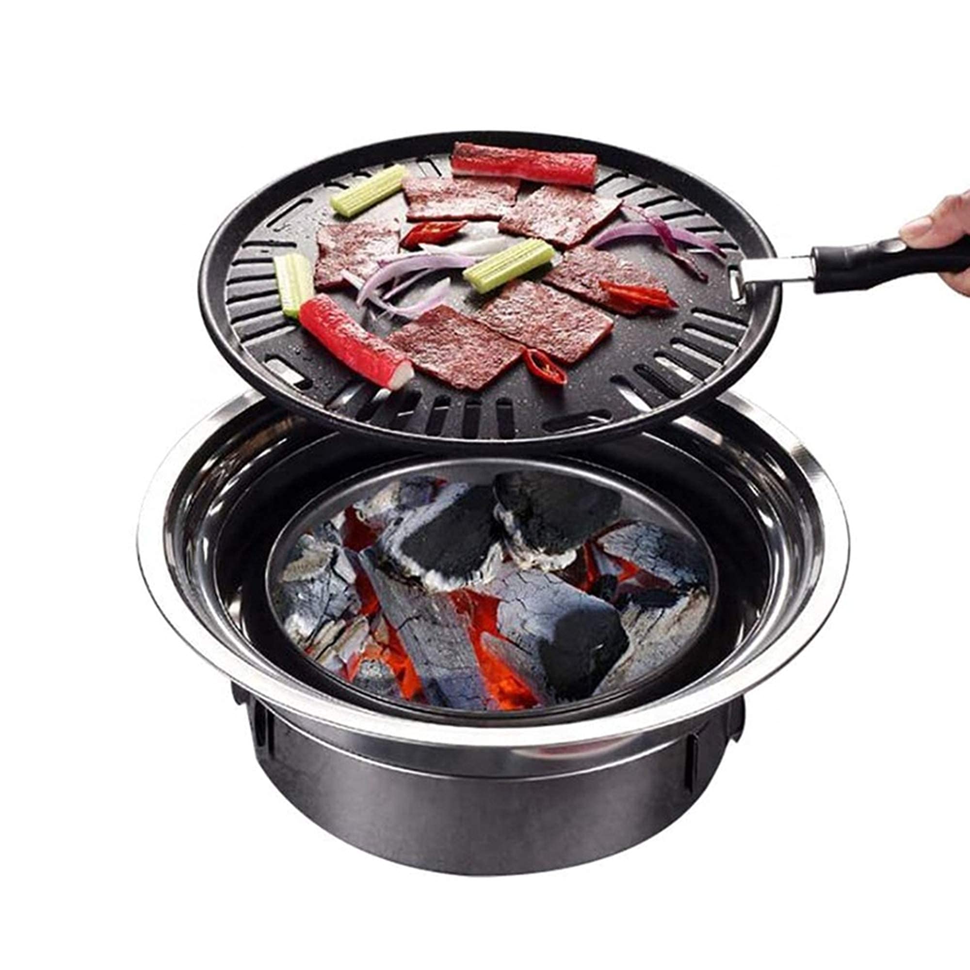 Buy Portable Charcoal Grill, op BBQ Grill, Round Barbecue Stove