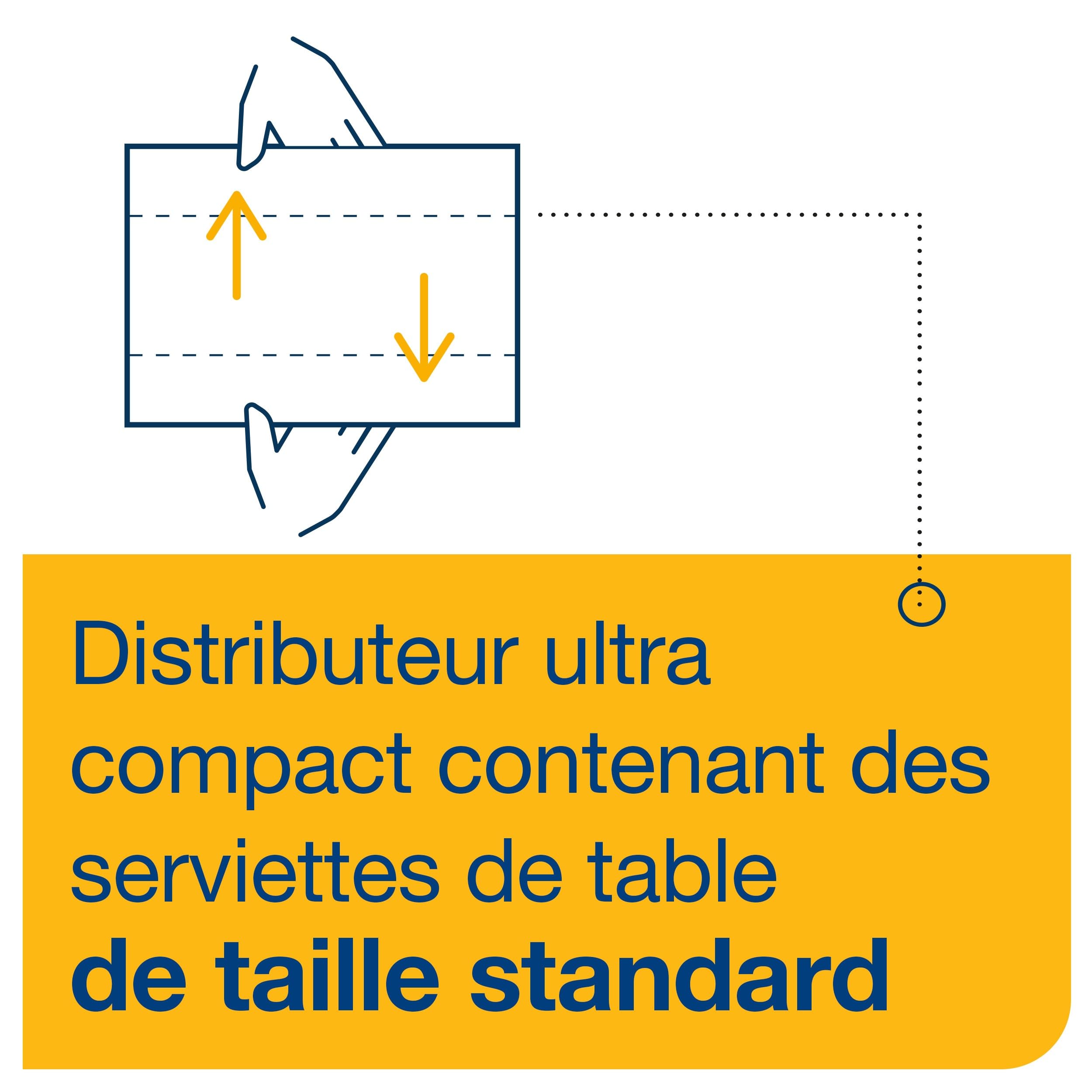 TORK 15830 Xpressnap Fit Serviette Distributeur Advanced Blanc 2 Couches 21,3 cm Longueur Déplié 720 Pièces