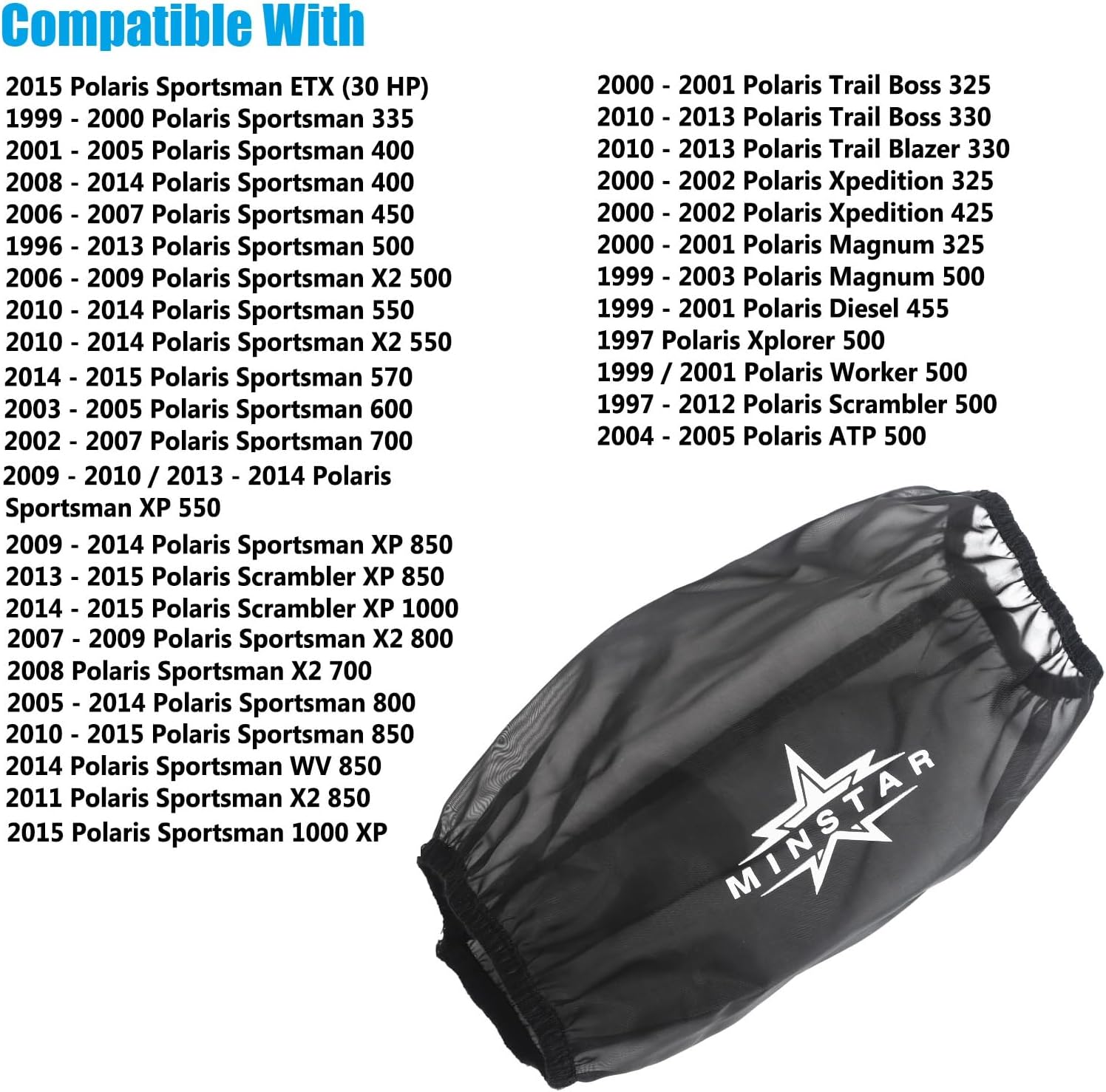 Air Pre-Filter Preclean Sleeve For 7080595,7082101, 1253144,5811633,K&N PL-1003,Compatible with Polaris Sportsman 500 335 450 550 570 700 800 850 1000
