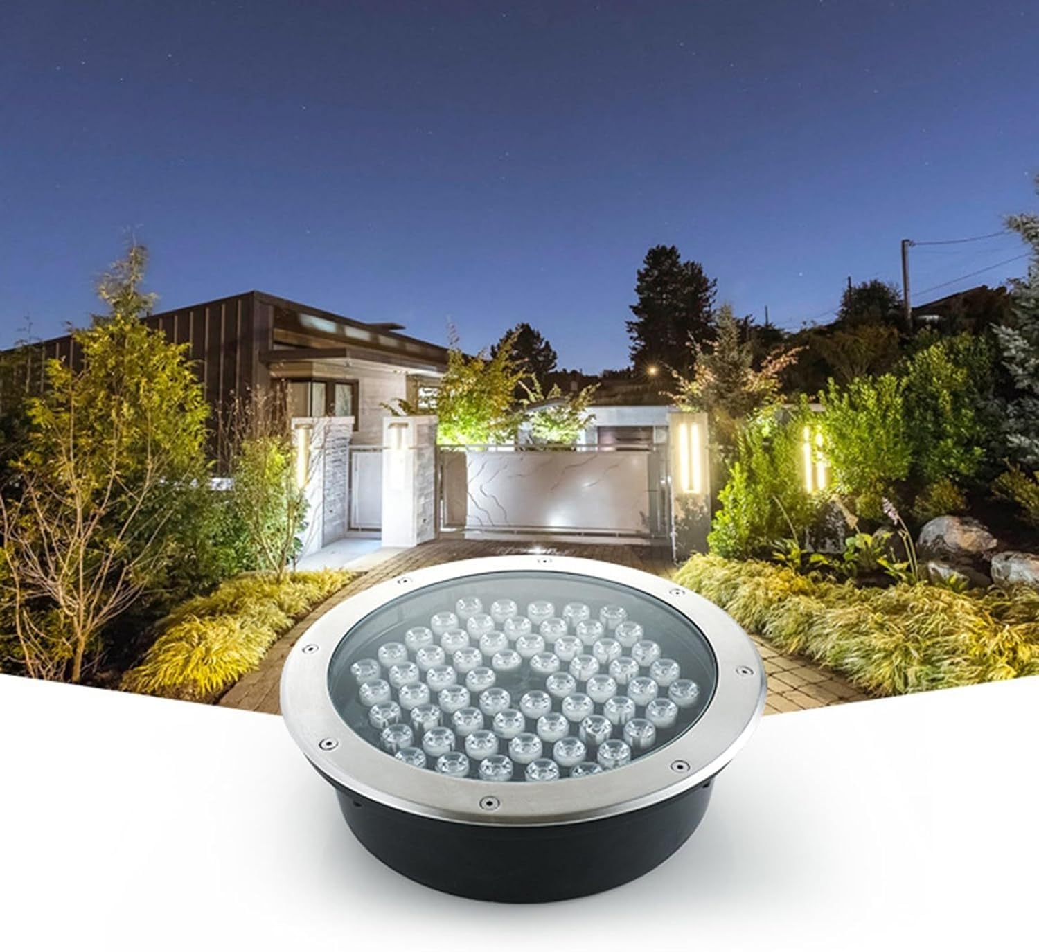 Spot LED de jardin basse tension pour sécuriser une marche et une allée