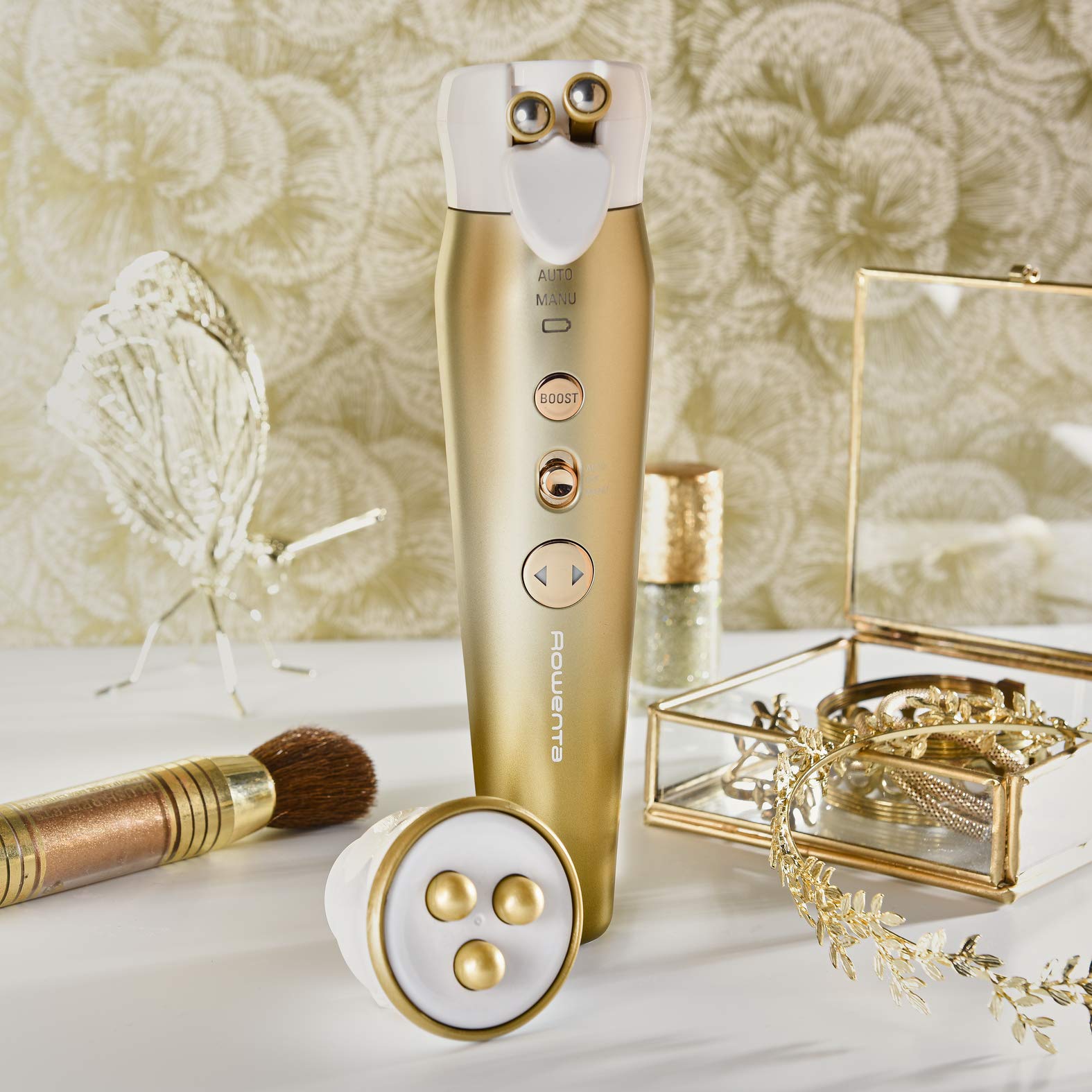 Rowenta Lift Contour Massagegerät für Gesicht und Augen, Vollpflege, Anti-Aging Schönheit, Hautstraffung, Lifted Konturen, Beutelreduzierung, LV7030F0