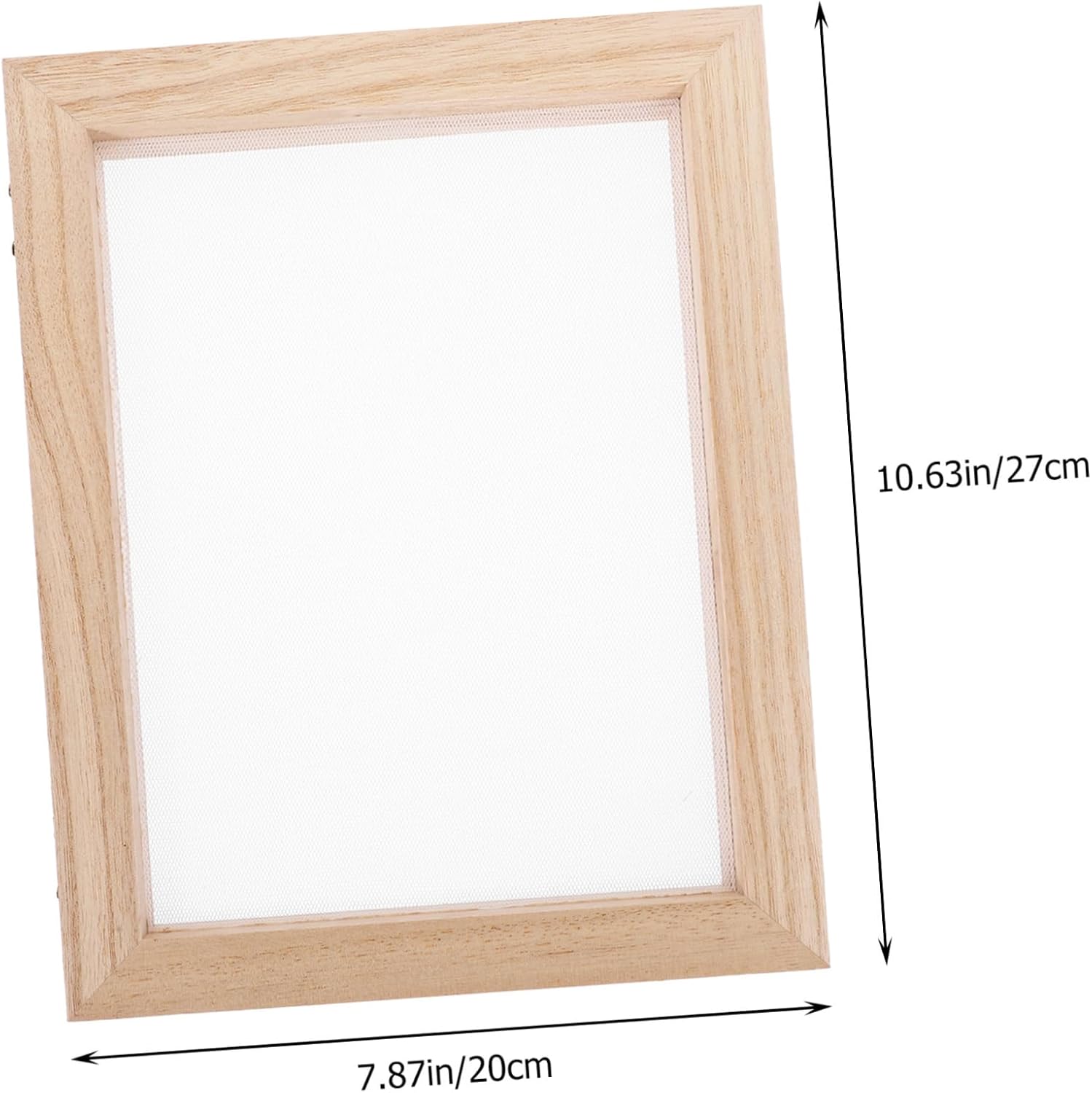 Beatifufu Double-Layer Paper Craft Frame Set for Kids DIY Handmade Wooden Paper Making Mold Natural Color for Arts and Crafts Projects
