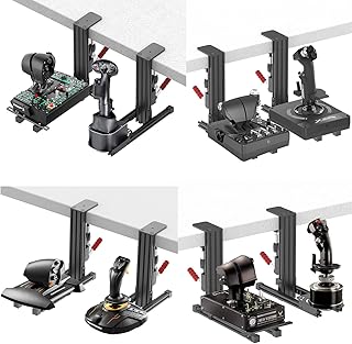 Universal 2 set Joystick Desk Mount, Hotas Mount for Flight Sim Game Joystick, for Thrustmaster T16000M FCS/TCA/T.Flight HOTAS/HOTAS warthog, for Logitech X56/ X52 / X52 Pro/Winwing Orion 1&2