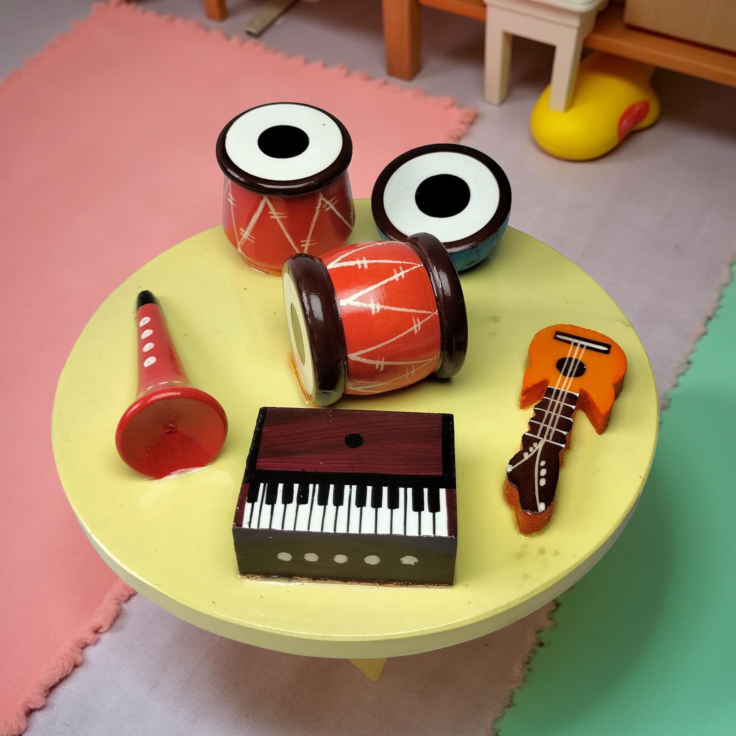 Channapatna Musical Instrument Set - Miniature Home Decor -3