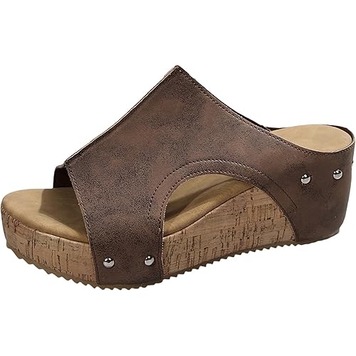 Women'S 2025 Summer Sandals-Orthopedic Arch Support Wedge & Platform Heels, Beach/Resort Dressy Or Casual Walking Shoes