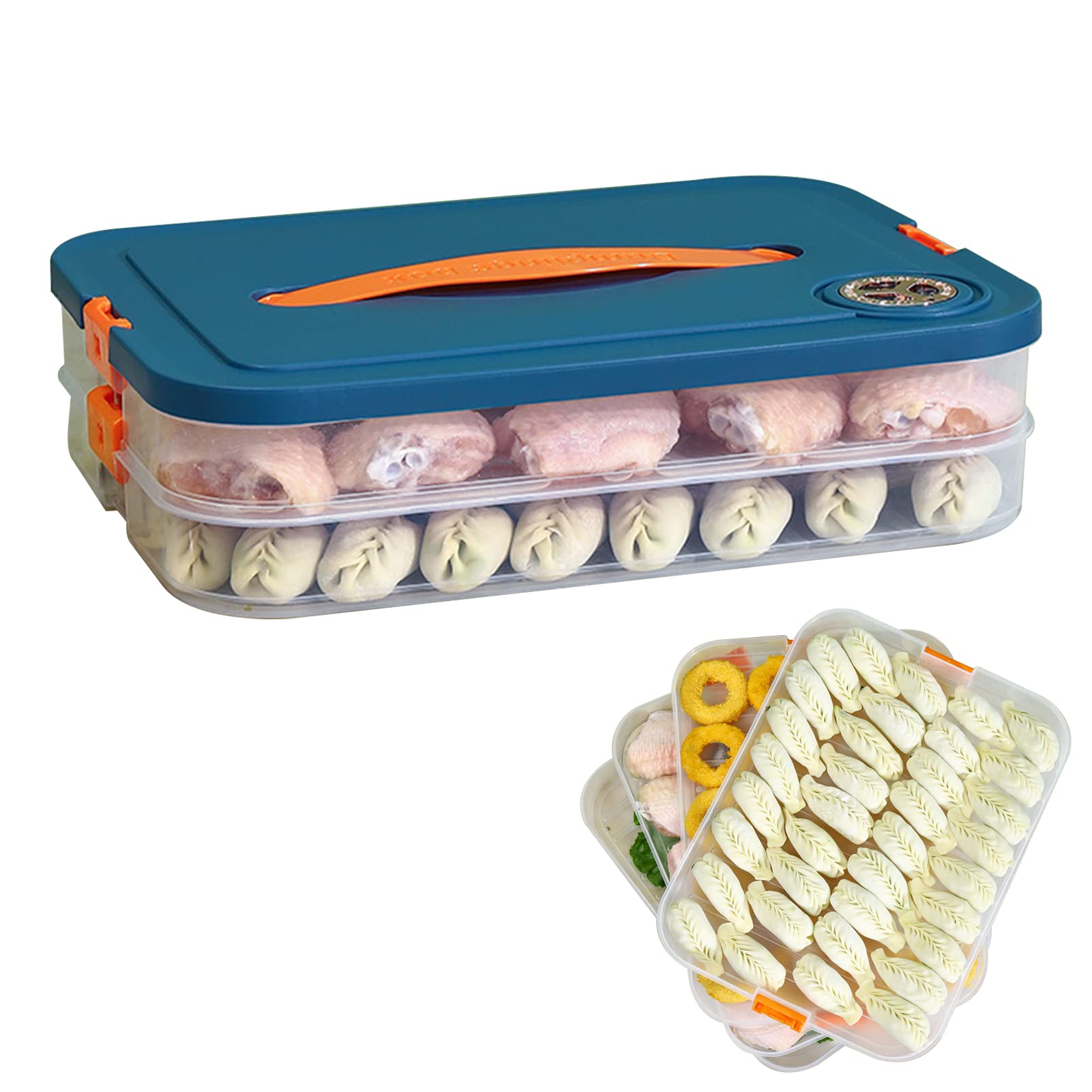 Boîte Rangement Frigo Rectangulaire Avec Couvercle - Conservation Charcuterie Et Aliments - Timer Intégré