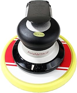 AirVANTAGE Industrial Grade Random Orbital Air Sander Non-Vacuum With Low-Profile Pad, 1/4 in. NPT Air Inlet (5": 3/32- PSA Vinyl)