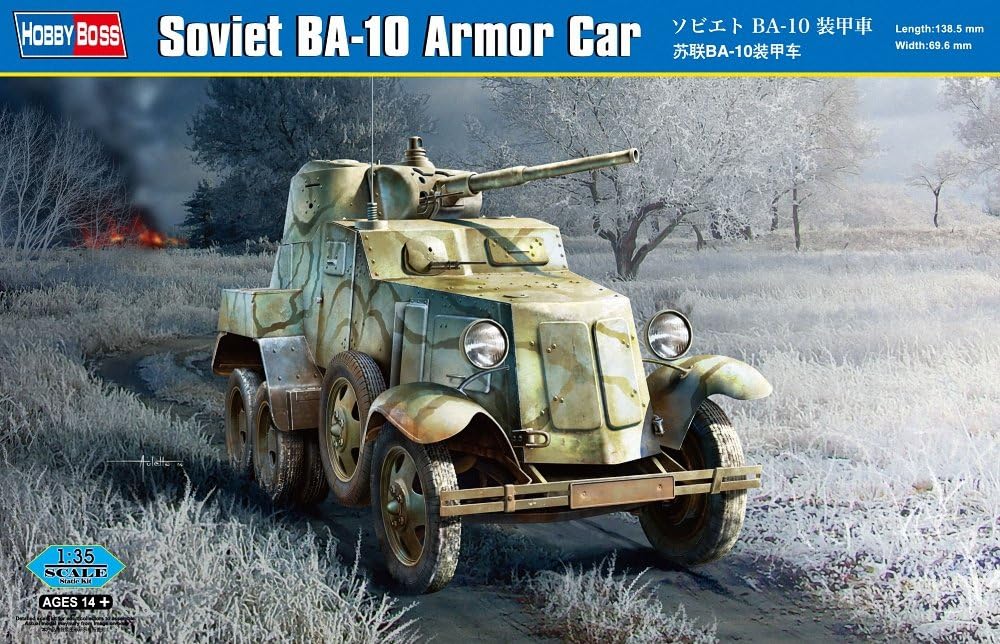83840" Soviet BA-10 Armoured Car Plastic Model Kit, 1:35 Scale