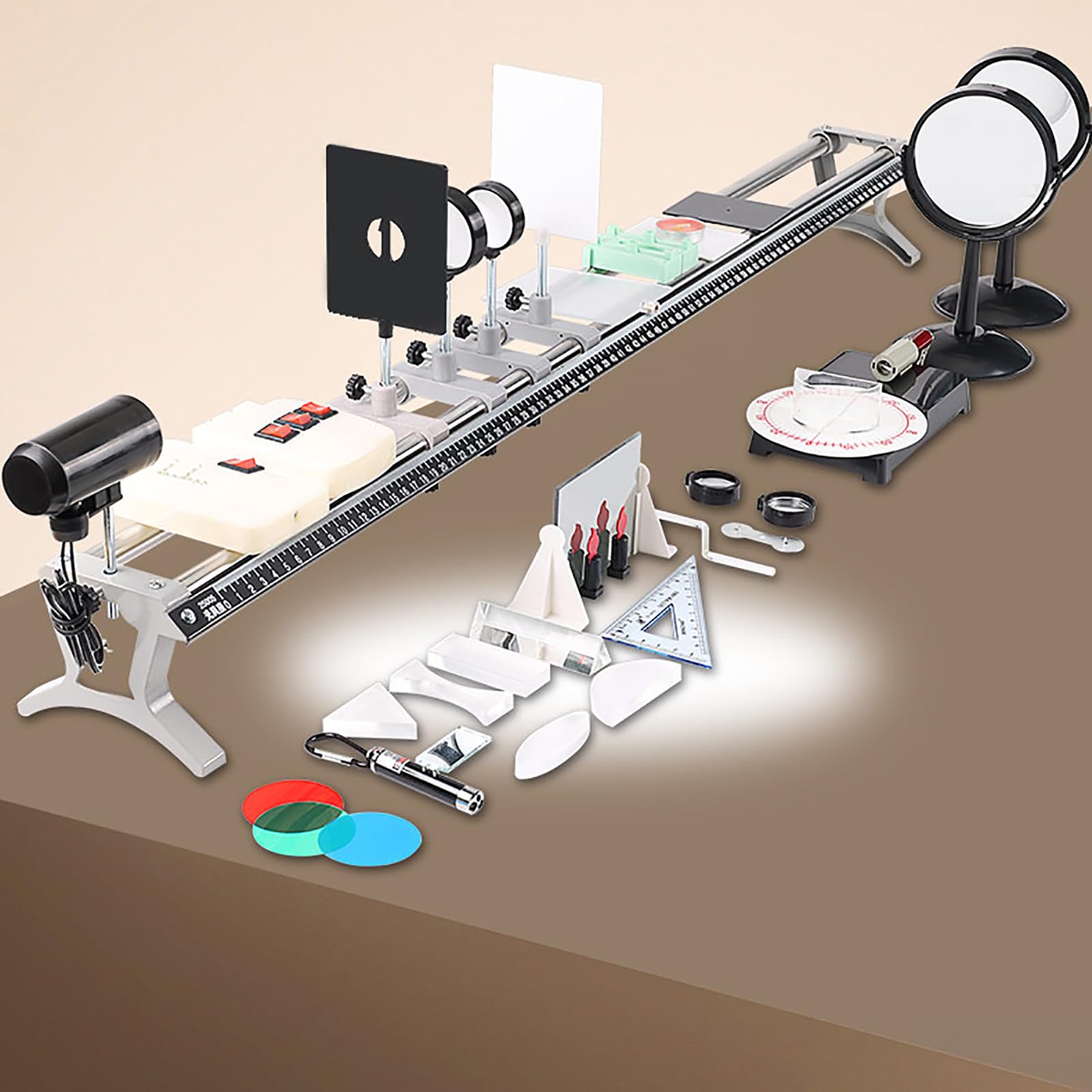 Optische Experimentierausrüstung, Lehrinstrument Für Das Abbildungsgesetz, Brennweitenmessung, Abbildungsregeln Für Konkave Linsen, Abnehmbar Und Einfach Zu Montieren