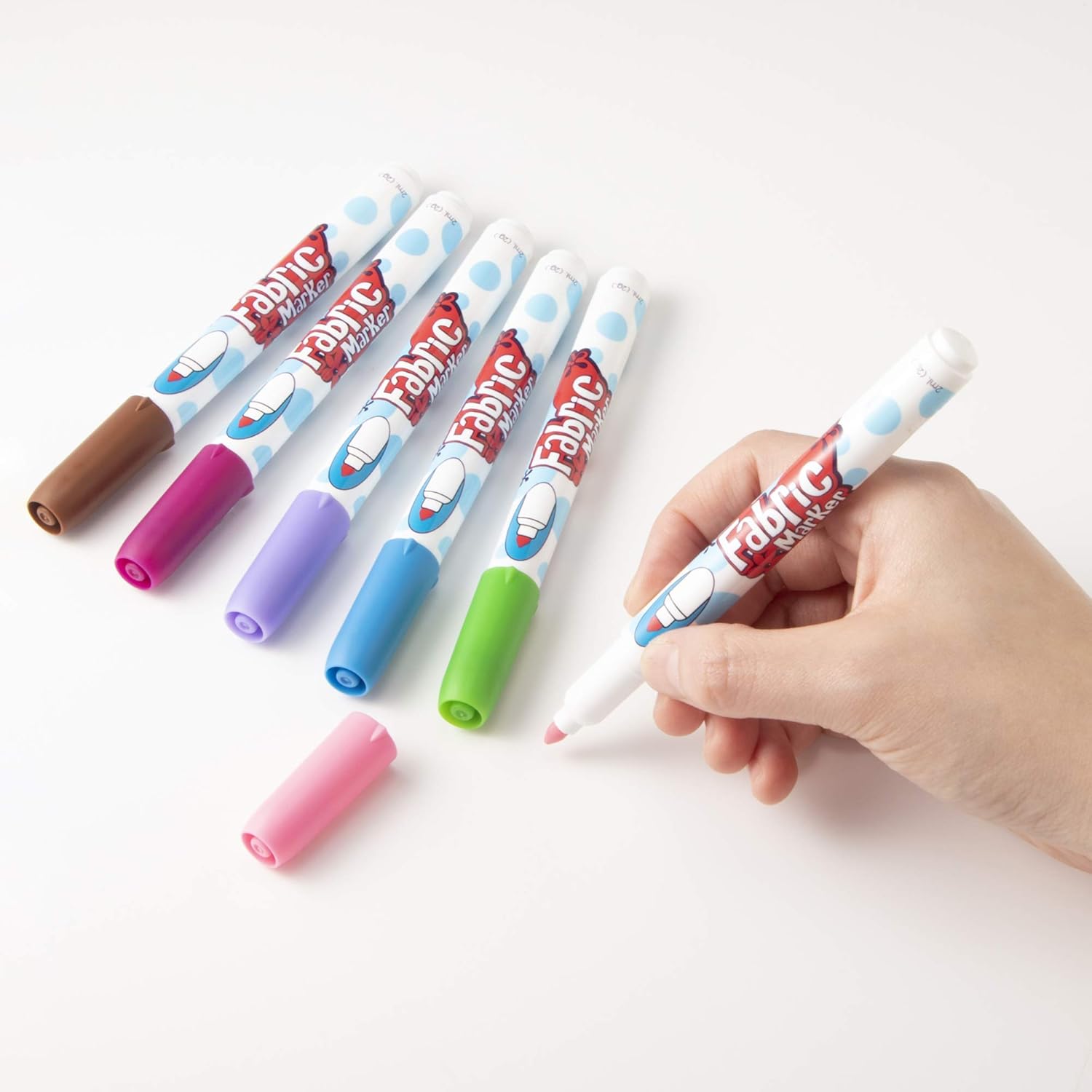 Marvy 560 Fabric Markers, Set of 6 Neutral Colors, 560-6B