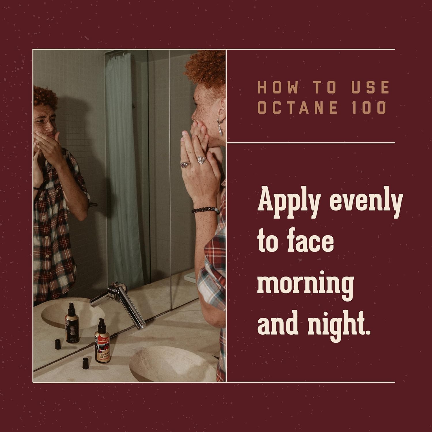 18.21 Man Made Octane 100 Face Lotion 3.4 oz Sweet Tobacco & Lip Balm 2-Set Bundle, All Hair & Skin Types for Men, Strengthens and Moisturizes in a Manly Aroma