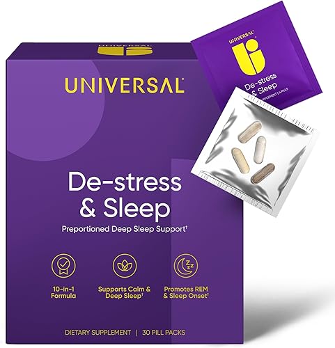 Suplemento para aliviar el estrés y el sueño, ayuda natural para dormir 10 en 1 para adultos, multivitamínico diario con magnesio, melatonina,