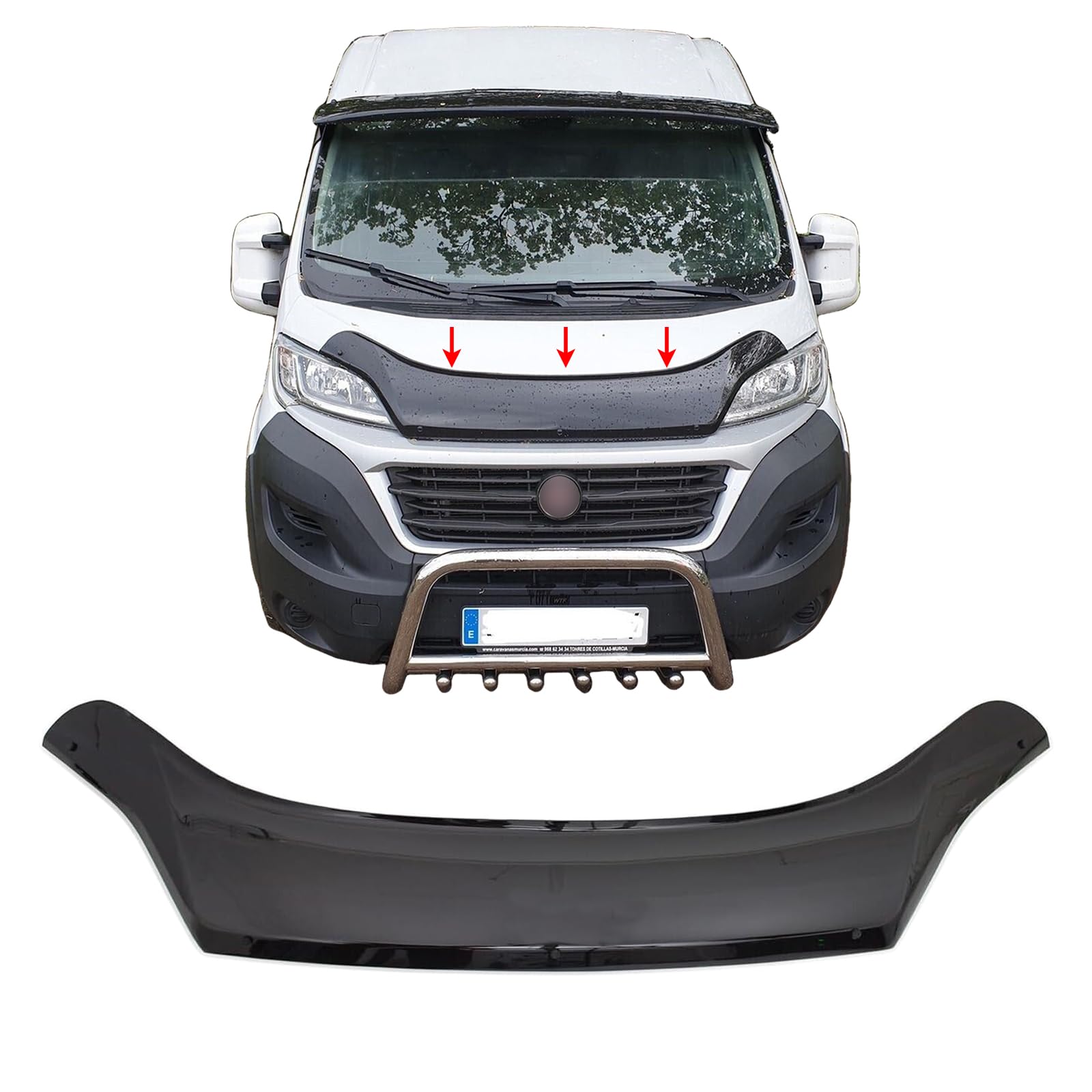 Protège-Capot BRA AB3-00052 - Pour Fiat Ducato, Citroen Jumper, Peugeot Boxer 2014+ | Simili Cuir | Anti-Gravier